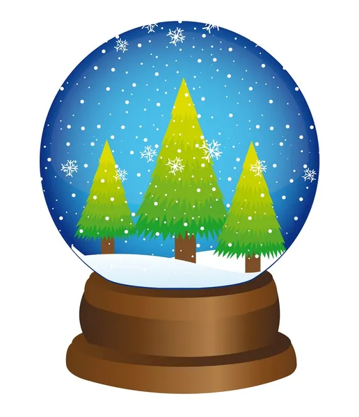 stock vector snow globe