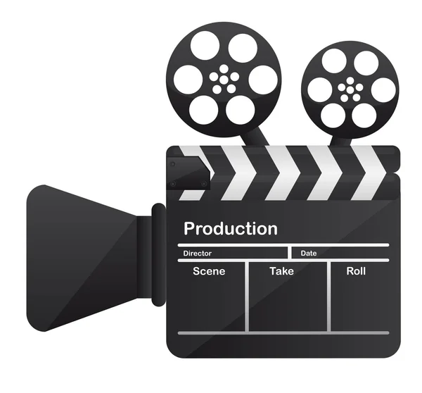 Φωτογραφική μηχανή ταινία κινηματογραφικής εννοιολογική — Διανυσματικό Αρχείο