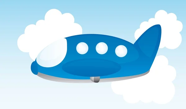 Kreskówka niebieski samolot — Wektor stockowy