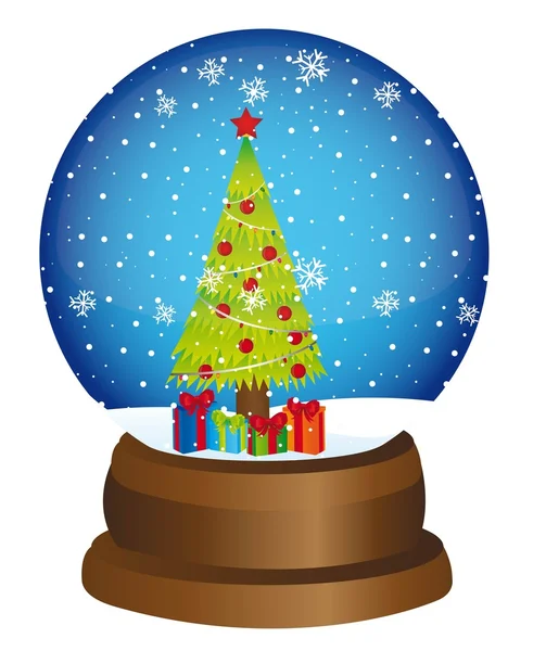 stock vector snow globe