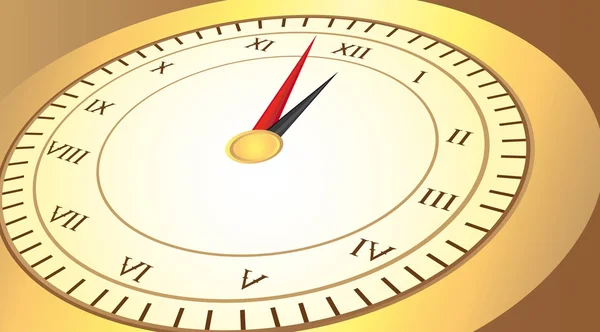 Horloge en or — Image vectorielle