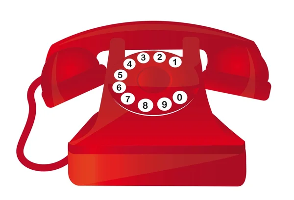 Красный телефон — стоковый вектор