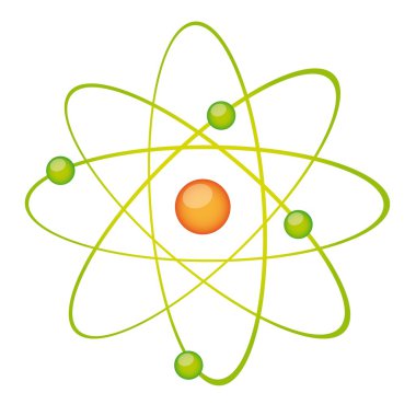 green atom vector clipart
