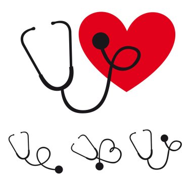 stethoscope silhouette clipart