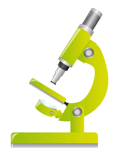 Yeşil mikroskobu — Stok Vektör
