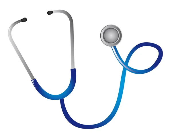Mavi stetoskop — Stok Vektör