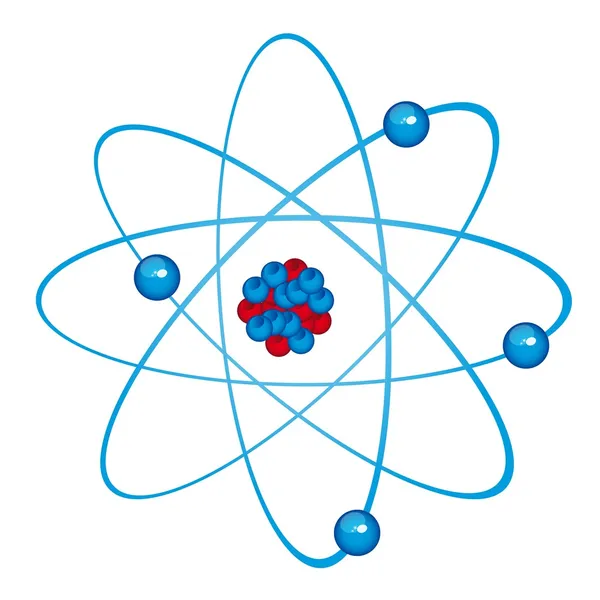 Atomo blu — Vettoriale Stock