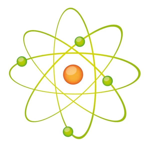 Vector átomo verde — Vector de stock