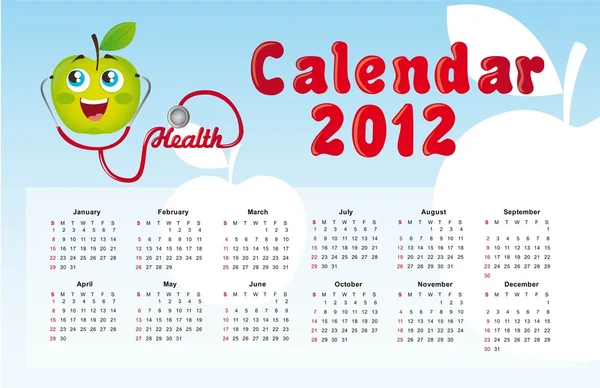 Calendario 2012 — Archivo Imágenes Vectoriales