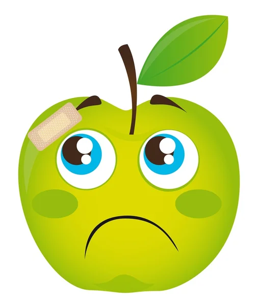 Manzana triste — Archivo Imágenes Vectoriales