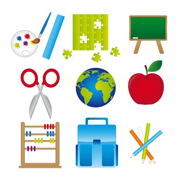 stock vector Materials of school