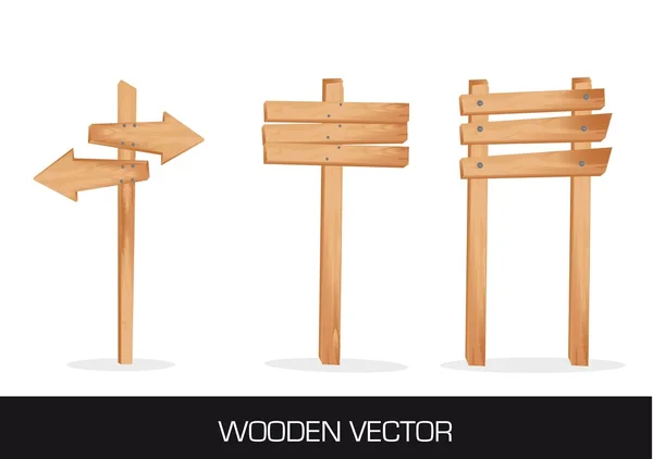 木製の徴候 — ストックベクタ