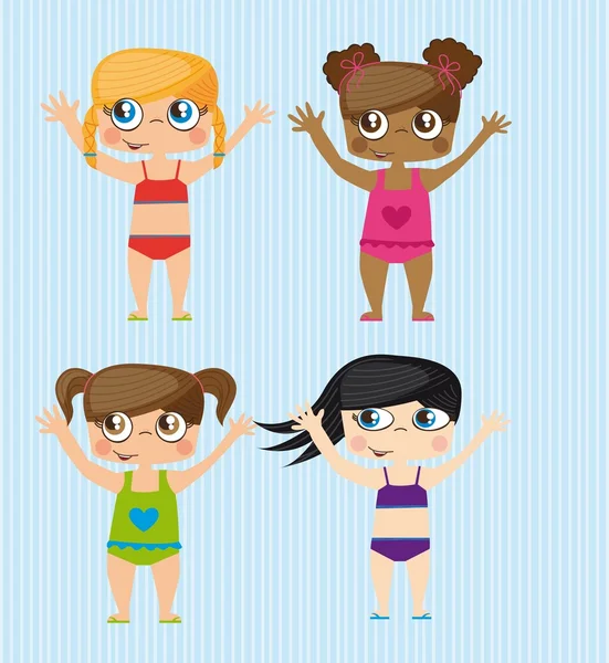 stock vector Girls