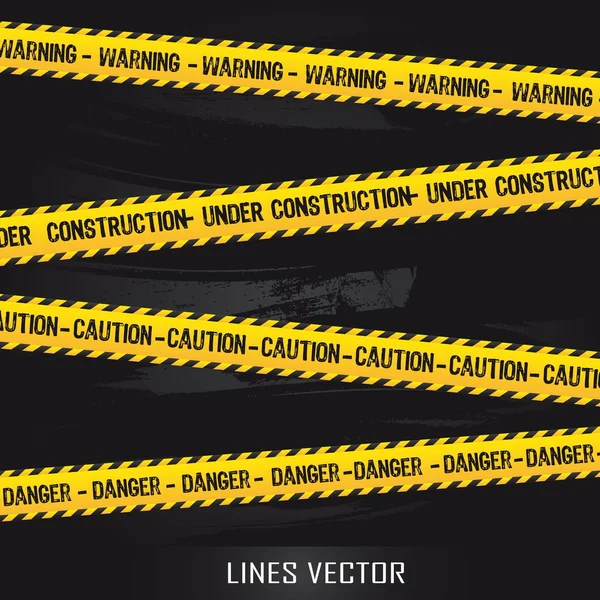Líneas amarillas — Vector de stock