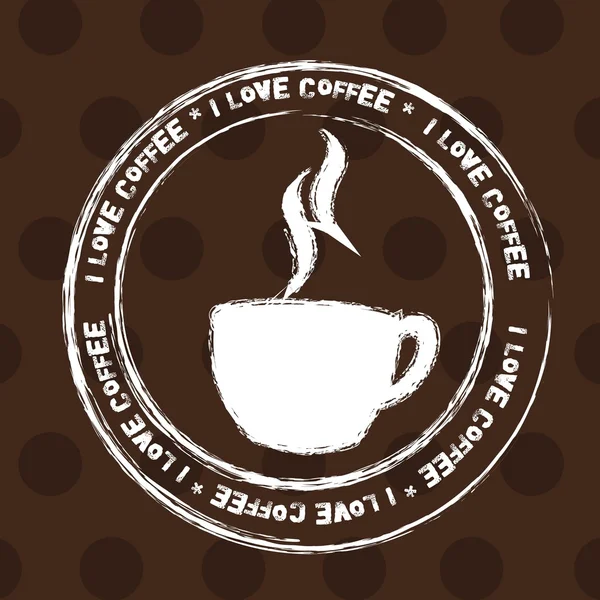 咖啡杯子邮票 — 图库矢量图片