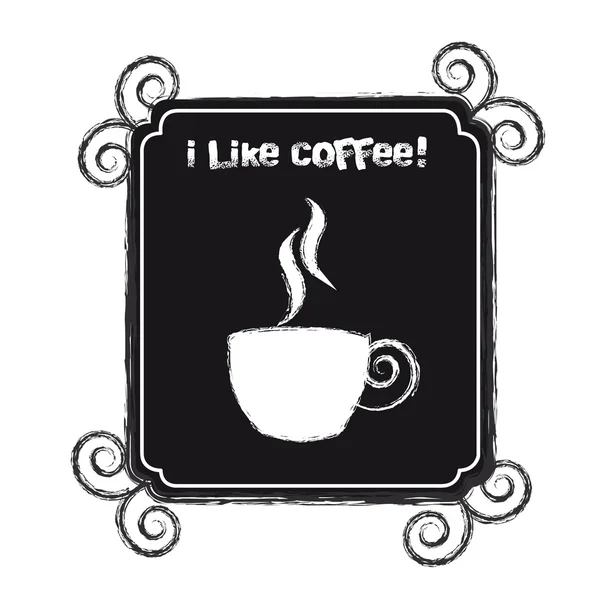 我喜欢喝咖啡 — 图库矢量图片