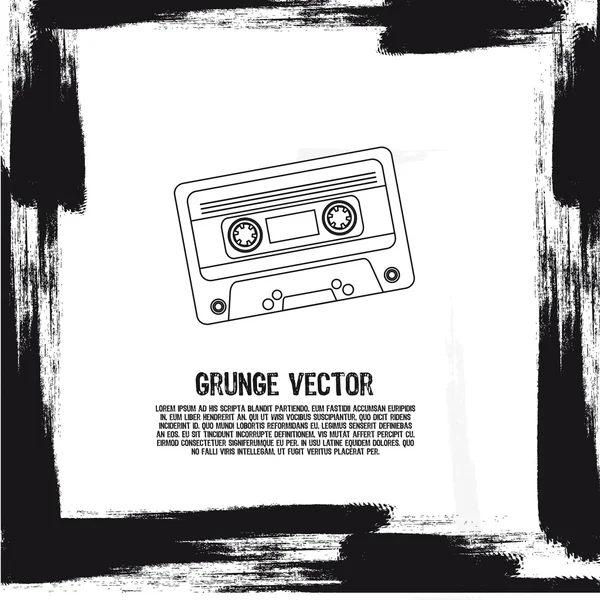 Casete grunge — Vector de stock