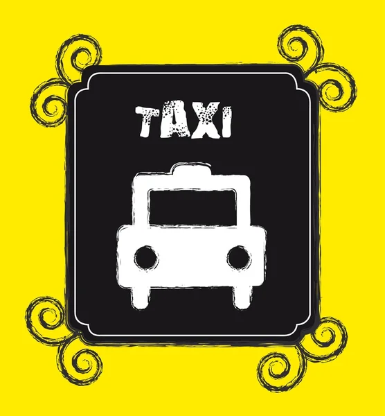 Гранж-такси — стоковый вектор