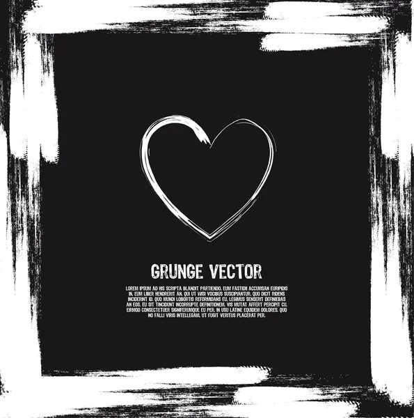 Szív grunge — Stock Vector