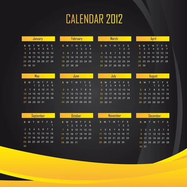 Kalender 2012 — Stockvektor