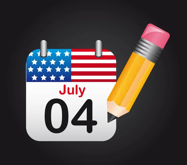 July 4 — Stock Vector