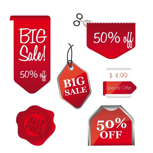 stock vector big sale tags
