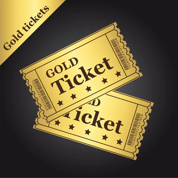 Guld biljetter — Stock vektor