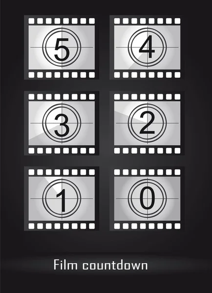 Countdown zum Film — Stockvektor
