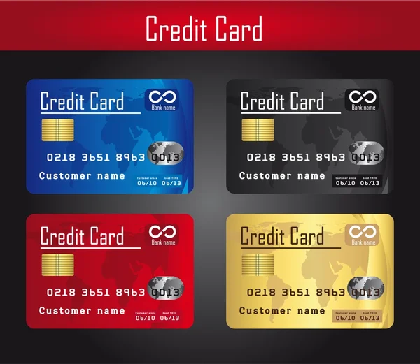 Kredietkaarten — Stockvector