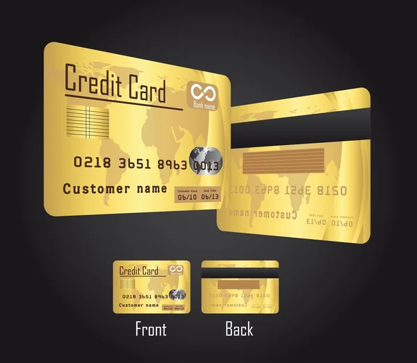 Золотий кредитної картки — стоковий вектор