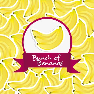 label of bunch of bananas clipart