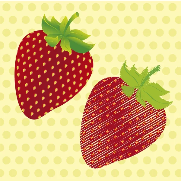 Strawberrys seti — Stok Vektör
