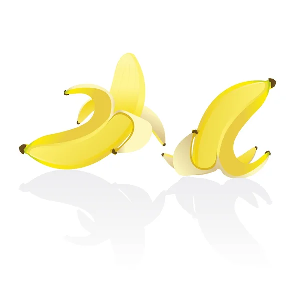 stock vector peel banana and peeled Banana