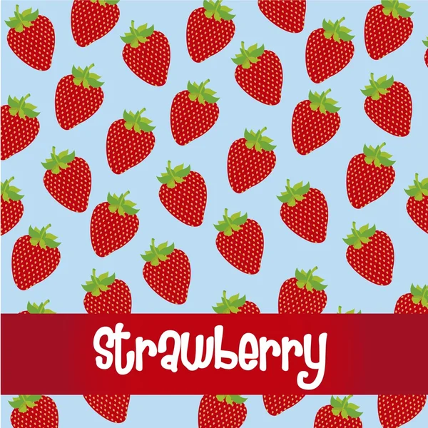 Patroon van aardbeien — Stockvector