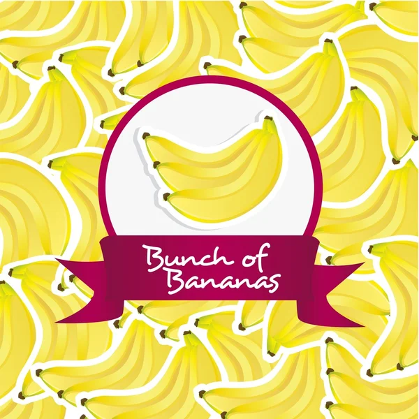 Etiqueta de racimo de plátanos — Vector de stock