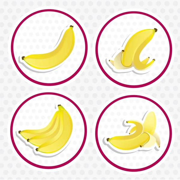 Etiketten von Bananen — Stockvektor