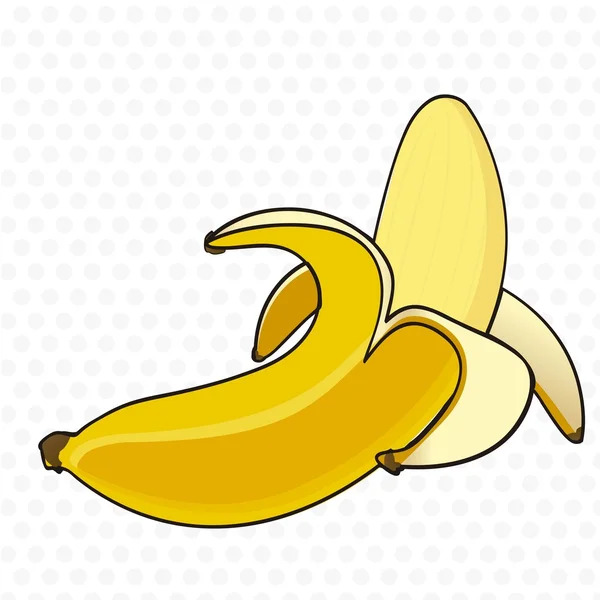 Banana peel cartoon — Stockvector