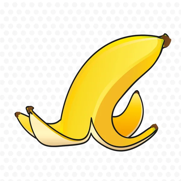 Casca de banana — Vetor de Stock