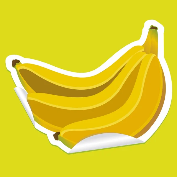 Bos van bananen sticker — Stockvector