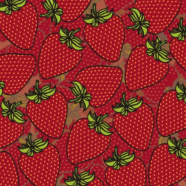 Cartoon strawberries grouped — Stock Vector