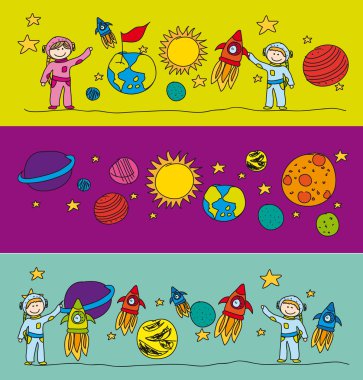 elements solar systems drawing clipart