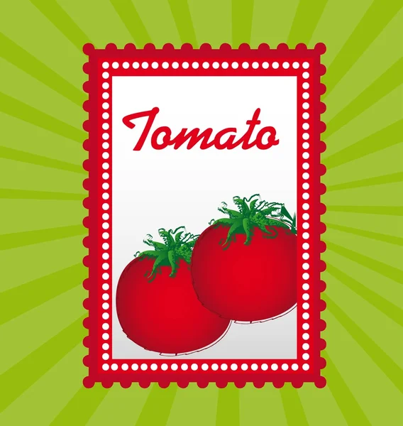 Etiqueta de tomate — Vetor de Stock
