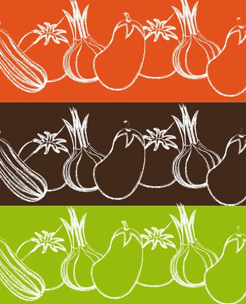 Vegetables drawing — Stock Vector