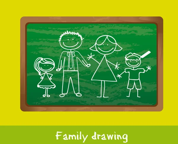 Семейный рисунок — стоковый вектор