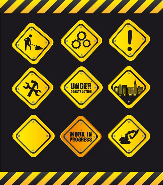 Yellow signs — Stock Vector