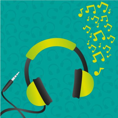 headphones green clipart