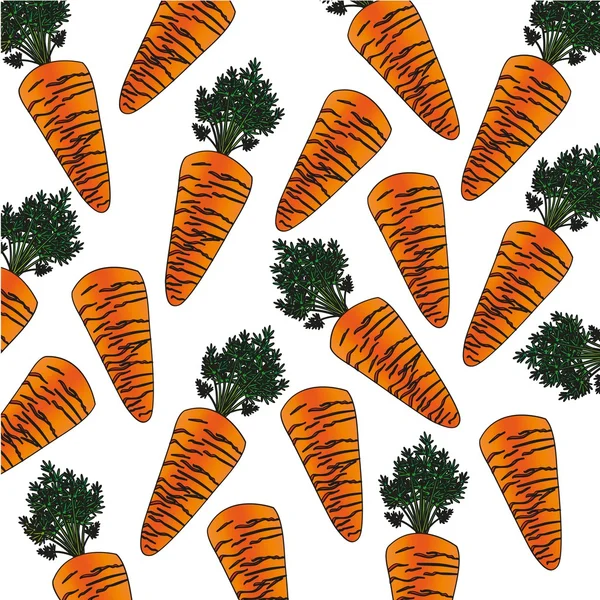 Karotten-Cartoon nach Muster — Stockvektor