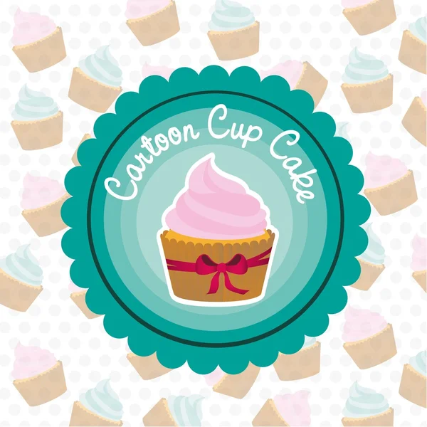 Étiquette de cupcake de base — Image vectorielle