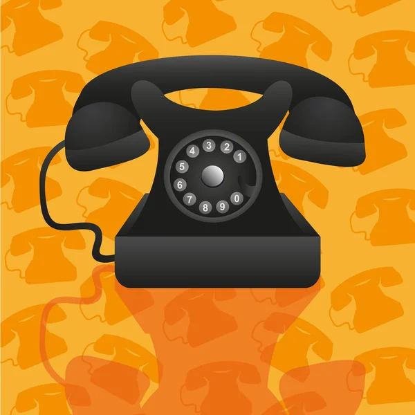 Vecchio telefono — Vettoriale Stock