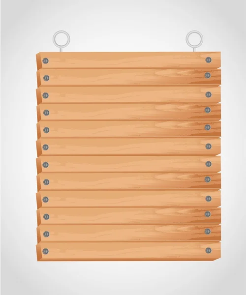 Placa de madeira retangular — Vetor de Stock